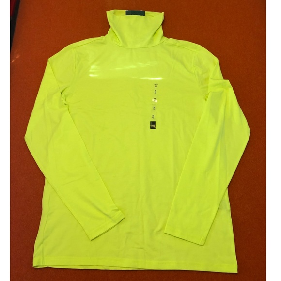 Retro green neon long sleeve turtleneck NWT - Picture 2 of 4